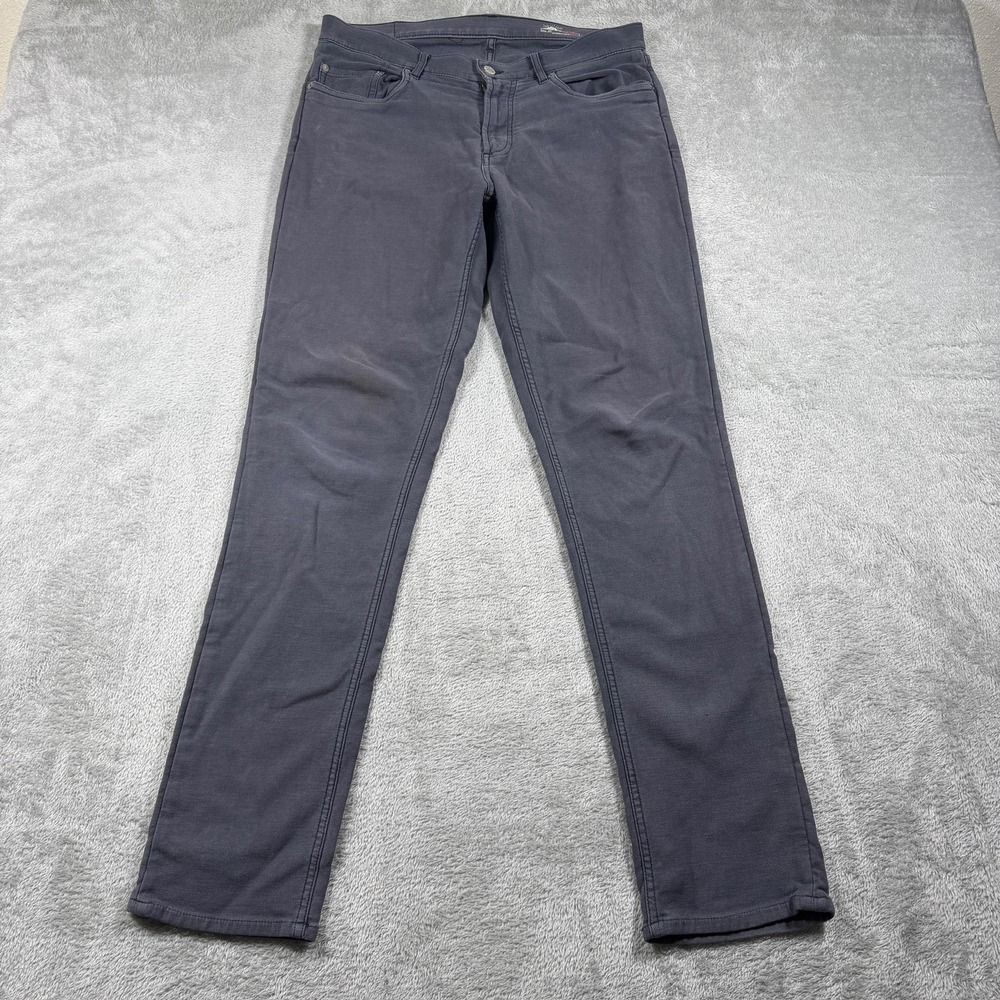 Faherty Jeans‎ Mens 31x32 Gray Straight Leg 5 Pocket Mid Rise Casual Pants